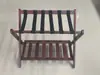 Prateleira de Armazenamento Dobrável para Casa, Prateleira de Armazenamento de Bagagem para Hotel, Porta-Bagagem de Bambu de Camada Dupla