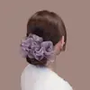 Goma para el pelo de malla con pedrería versátil estilo coreano para primavera y verano para mujer, Diadema de moño de alta gama, Accesorio para el cabello