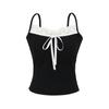 DS25036-25 Verão Novo Estilo Europeu e Americano Doce Menina Estilo Menina Renda Indústria Pesada Almofada de Peito Colete Sling