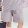 Shorts de Trabalho de Seda de Gelo com Fenda para Casal de Verão, Calças de Cinco Pontos Simples e Estilosas de Corte Solto, Calças Leves e Respiráveis com Proteção Solar para o Verão
