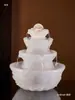 Fuente de Agua de Bola de Cristal con Bolas Giratorias, Adorno de Agua Corriente, Fuente de Agua Circulante Pequeña, Regalo de Inauguración de Lujo Ligero