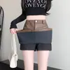 Falda de cuero marrón, nueva colección otoño/invierno 2026 para mujer, de cintura alta, estilo retro, juvenil, versátil y entallada, minifalda línea A