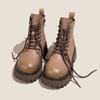 Botas Martin de piel de vaca para mujer, Estilo de invierno, Forradas con vellón, Botas de mujer de suela gruesa, Nuevo estilo 2025, Estilo británico petite, Botines retro versátiles