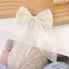 Pequeño Xiangfeng Grande Sauce Punto Plateado Cola de Golondrina Lazo Accesorios DIY Hechos a Mano Pasador de Gasa Accesorios para el Cabello