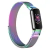 Adecuado para correa de reloj inteligente Fitbit Luxe Correa de acero inoxidable magnética Milanesa de tres esferas pulsera de metal para reloj
