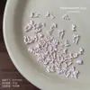 Nuevos accesorios de arte de uñas de lazo pequeño de satén perlado en colores macarrón, decoración de uñas de resina mixta al por mayor