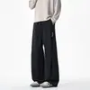 Bestseller transfronterizo: Nuevos pantalones casuales de algodón chino de corte holgado para tallas grandes, estilo otoño, con bordado plisado, pants de calidad, tallas M-5XL