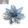Novo Pó Glitter Lantejoula Flores Artificiais de Natal Enfeites para Pendurar na Árvore de Natal Decorações DIY Feitas à Mão