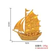 Adorno Personalizado de Velero Navegación Suave Dragón Dorado Llevando Tesoro Regalo de Apertura de Entrada de Oficina Artesanía de Estilo Chino Atractora de Riqueza