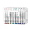 Marcador de Acrílico Líquido Recto Punta Suave Arte Estudiante 84 Colores Pluma de Acuarela Color Opaco Apilable 12 Colores Pincel