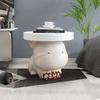 Creme estilo vaca mesa de chá decoração decoração casa decoração sala de estar sofá lado vários sapatos trocando banqueta quarto mesa de cabeceira casaaquecimento presente