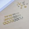 Anel de boca plana em ouro 18K para bolsa, pulseira, chaveiro, acessórios, pulseira, colar, anel de conexão, pingente, joias DIY por atacado
