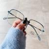 Nuevas gafas para miopía con montura TR90 de estilo coreano con espejo plano antiluz azul y té esmerilado irregular de Chiai.