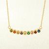 Collar Dulce Estilo Caramelo Arcoíris Chapado en Oro 18K Estilo Coreano Lujo Ligero Nicho Hada Cadena Clavícula Joyería Europea y Americana de Alta Gama