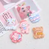 Dibujos Animados Lindos Ovejas Pequeñas Diversión Infantil Accesorios para Joyería DIY Pegamento de Crema Resina Piezas Pequeñas Hebilla de Zapato de Madera Materiales