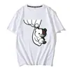 Teoría de la bala rueda de bala rota juego de baile anime periférico levanta la mano oso sonrisa oso manga corta principal camiseta de algodón verano