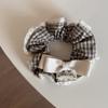 Scrunchie Rosa Laço Doce Tecido Xadrez Elástico de Cabelo para Mulheres Corda de Cabelo de Menina Vintage Acessório de Cabelo Faixa de Cabeça Ornamento de Cabelo