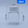 Atacado do Fabricante Frascos Quadrados Pequenos de 30ml, Frascos de Plástico Transparente de Boca Larga para Armazenar Contas, Cápsulas e Dispensar Medicamentos