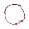 Pulsera de Plata Pura 999 con Ágata Roja de Riqueza Instantánea para Mujer, Diseño Simple de Estilo Chino Nuevo, Accesorio de Mano de Moda B6285
