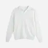 Suéter para Hombre APO Menswear Exclusivo Transfronterizo Estilo Old Money Holgado Casual Manga Larga Cuello Polo Tejido Superior