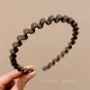Elegante diadema de cuadros de lunares para mujer, diadema de corona alta para lavarse la cara, diadema para uso diario con dientes, accesorio para el cabello