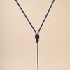 Colar de Corda com Barril Ajustável Fio para Joias DIY Feito à Mão Colar Trançado Cordão com Pingente de Etiqueta Simples Acessórios