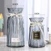 Jarrón Adornos de estilo nórdico europeo para sala de estar Vidrio transparente Simple Arreglo floral hidropónico con agua Jarrón para flores secas Decoración floral