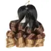 Cabello Trenzado de Ganchillo Rizado Francés Set de 2 Piezas Trenza de Cabello Rizado Cola de Caballo suelta Rizado Grande Cola de Caballo
