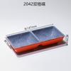 Ruoxuan melamina bicolor tipo porcelana vajilla para restaurante de hotpot plato para barbacoa de mesa plato para barbacoa de res tazón para verduras cubo para condimentos