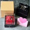 Caja de Regalo de Flor Preservada Oso de Rosas Cajón Collar Anillo Joyero Regalo del Día de San Valentín Chino para Novia y Esposa