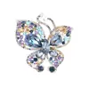 Broche de Mariposa Estilo Europeo y Americano de Gama Alta Versátil Elegante Broche de Mariposa de Cristal Accesorio de Diseño de Nicho