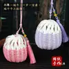 Bolsa de Mimbre Tejido Paquete de Materiales para DIY Papel Hecho a Mano Tejido de Mimbre Mimbre de Bambú Empaque de Bolsa de Mimbre Festival del Bote del Dragón