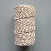 Atacado novo corda de algodão bicolor tecida à mão DIY corda de algodão fina de duas cores corda para bolinho de arroz 2mm