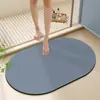 Alfombrilla de suelo absorbente de color liso simple para baño, superventas transfronteriza, alfombrilla antideslizante para inodoro y ducha del hogar