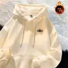 Sudadera de Primavera y Otoño para Hombre con Capucha Estilo Americano Punta de Bolígrafo Libre para Hombre y Mujer Chaqueta Holgada de Terciopelo Otoño e Invierno Nueva