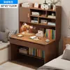 Escritorio de Computadora de Escritorio para el Hogar Estudiante Estantería Librero Escritorio Integrado de Escritura y Estudio Juego de Escritorio y Silla Sala de Estudio Dormitorio Oficina