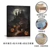 Pintura decorativa de três bruxas mais vendida da Amazon para Halloween, pintura sem moldura de floresta de outono vintage para decoração de parede da sala de estar