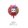Globos de Papel de Aluminio con Estampado de Leopardo Mate Nuevo, Lazo, Gato de Dibujos Animados Lindos, Globos Decorativos para Fiesta de Cumpleaños Infantil