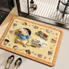 Alfombrilla de Pie 3D Plana Linda de Crayon Shin-Chan Absorbente Antideslizante para Baño Alfombrilla de Suelo de Barro Diatomeas Alfombrilla para Puerta de Baño