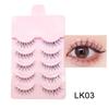 Dingsen Pestañas Postizas Mayoreo Suministro Estable 5 Pares de Pestañas Maquillaje Natural Maquillaje Diario Pestañas Cos