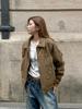Chaqueta de Mezclilla Acolchada Estilo Retro Vintage Americano Oreeta para Hombres y Mujeres, Marca de Tendencia Chaqueta de Trabajo High Street, Hecho a Medida