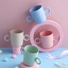 Taza infantil de paja de trigo para el hogar taza infantil para agua taza para leche taza para beber para bebé para el hogar taza para beber directamente taza de doble asa