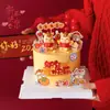 Decoración para Pastel de Feliz Año Nuevo 2026 Acrílico Caucho Suave Lingote Espino Confitado Figura de Caballo Decoración de Nochevieja