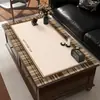 Tapete de Mesa de Centro Retrô Impermeável, à Prova de Óleo, Não Lavável, Anti-Escaldamento Tapete de Mesa de Jantar 2026 Novo Estilo Pvc Tapete Retangular para Proteção de Tampo de Mesa