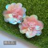 Accesorios de Ropa de Escenario Spot Flores Zapatos y Sombreros Flores Decorativas Flores de Lentejuelas Moradas con Cuentas a Mano Corsage DIY Flores para Zapatos