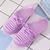 Tamancos Planos Transfronteiriços Sandálias de Verão Sapatos Casuais de Praia Femininos Vazados Respiráveis Jardim Chinelos de Casal