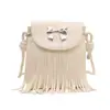 Bolsa para Teléfono Móvil con Borlas de Nicho Nuevo Invierno 2025 para Mujer Versátil de un Solo Hombro Cruzada Bolsa Cuadrada Pequeña Bolso Elegante Retro
