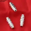 Accesorios de Plata de Ley 99% Plata Pura Tubo Curvo Dzi Etiqueta de Cacahuete Cuentas Cilíndricas Accesorios Retro 3D Plata Dura Materiales DIY Hechos a Mano