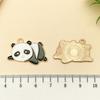 Acessórios de joias de desenho animado coreano faça você mesmo, pingente de liga de panda a óleo, chaveiro de moda nacional, pulseira, acessórios com pingente