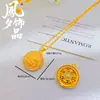 Collar de Oro de Arena Vietnamita Imitación Oro Llama Buda Guanyin Colgante Joyería Yiwu Chapado en Oro Buda Maitreya Al por Mayor Nuevo Estilo Chino